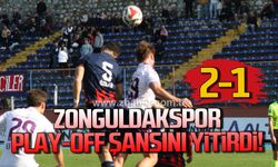 Zonguldakspor play-off şansını yitirdi… 2-1