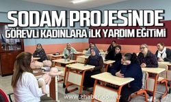 Zonguldak'ta SODAM projesinde kadınlara ilk yardım eğitimi verildi.