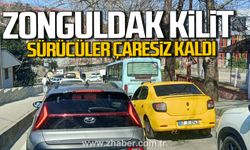 Zonguldak’ta trafik durdu. Sürücüler çaresiz kaldı.