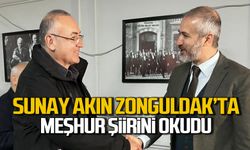 Sunay Akın Zonguldak'ta meşhur Kömür şiirini okudu