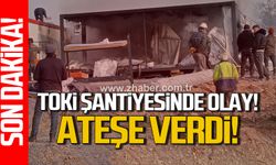 Alaplı TOKİ şantiyesinde konteynır krizi
