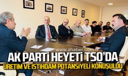 AK Parti Heyeti TSO'da. Zonguldak'ın üretim ve istihdam potansiyeli konuşuldu.