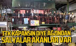 Hakan Yeşil madenciyi bilgilendirdi. "Her türlü zorluğa sizlerle beraber göğüs gereceğiz"