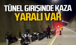 Bartın’da tünel girişinde kaza. Yaralı var.
