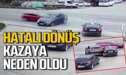 Hatalı dönüş zincirleme kazaya neden oldu
