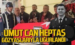 Bartın'da Jandarma Uzman Çavuş Umut Can Heptaş gözyaşlarıyla uğurlandı.
