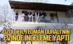 Rektör İsmail Hakkı Özölçer, Teoman Duralı’nın çocukluk evinde incelemelerde bulundu