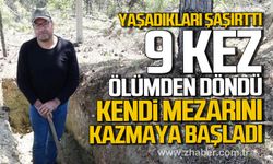 Karabük'te Miraç Erol 9 kez ölümden döndü. Kendi mezarını kazmaya başladı.