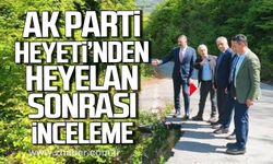 AK Parti heyeti Kardeşler Köyü’nde yaşanan heyelan sonrası bölgede inceleme yaptı.