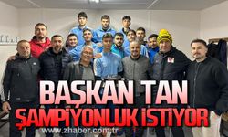 Başkan Uğur Tan şampiyonluk istiyor.