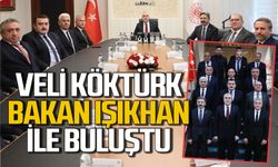 Çalışma ve Sosyal Güvenlik Bakanı Vedat Işıkhan, Veli Köktürk ve yönetimini ağırladı
