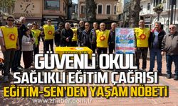 Eğitim Sen güvenli okul için imza kampanyası ve yaşam nöbeti başlattı.
