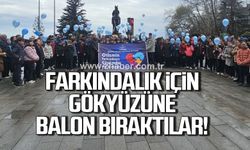 Zonguldak'ta otizm farkındalığı için gökyüzüne balon bıraktılar