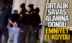 Ortalık savaş alanına döndü: İki grup arasında büyük arbede