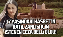 Cesedi su kuyusunda bulunan 17 yaşındaki Hasret'in katil zanlısına müebbet hapis cezası talebi