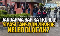 Zonguldak İl Genel Meclisi'nde siyasi tansiyon zirvede. Jandarma barikat kurdu