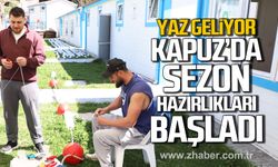 Kapuz Plajı’nda sezona hazırlık çalışmaları başladı.