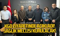 KGD ziyaretinde açıkladı: Zonguldak Sağlık Meclisi kurulacak
