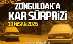 Zonguldak'a Nisan ayında kar sürprizi.