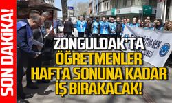 Zonguldak’ta öğretmenler hafta sonuna kadar iş bırakıyor