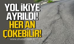 Kozlu'da yol ikiye ayrıldı. Her an çökebilir