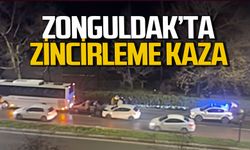 Zonguldak’ta halk otobüsü zincirleme kazaya karıştı