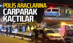 Kaçaklar polis aracına çarptı: Nefes kesen kovalamaca!