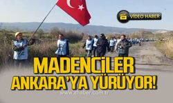 Doruk Madencilik işçileri Ankara yürüyüşüne başladı