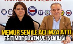 Memur Sen ile Açı Eğitim Kurumları imza attı. Eğitimde güven ve iş birliği