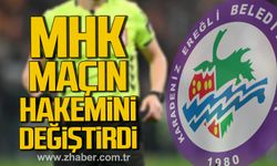 MHK, Ereğli maçının hakemini değiştirdi!