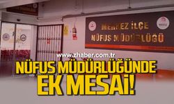 Zonguldak Nüfus Müdürlüğünde ek mesai