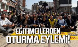 Zonguldak'ta sendikalardan oturma eylemi