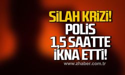 Alaplı’da silah krizi: Polis 1,5 saatte ikna etti