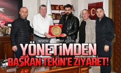 Alaplı Belediyespor yönetimi, Başkan Nuri Tekin'i ziyaret etti