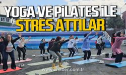 Zonguldak'ta egzersizin önemine dikkat çekmek için yoga ve pilates eğitimi düzenlendi.