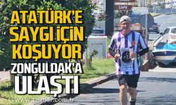 İstanbul'dan Atatürk'e saygı için koşan Fedai Kürtül, Zonguldak'a ulaştı.