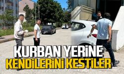 Alaplı'da acemi kasaplar hastaneye koştu.