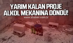 Zonguldak'ta yarım kalan proje alkol mekanına döndü