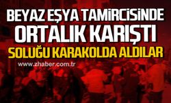 Kdz. Ereğli'de beyaz eşya tamircisinde ortalık karıştı.