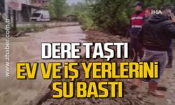 Bartın'da avu deresi taştı, ev ve iş yerlerini su bastı