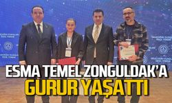 Zonguldaklı Esma Temel Türkiye üçüncüsü olarak ödülünü aldı