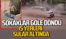 Karabük’te sağanak yağış hayatı felç etti