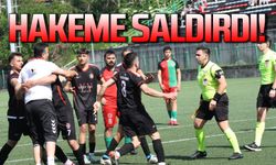 Penaltı kararı sonrası deliye döndü, Hakemin üstüne saldırdı...