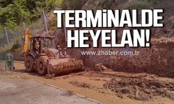 Zonguldak şehirlerarası terminalinde heyelan
