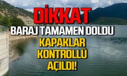 Baraj tam kapasiteli doldu: Baraj kapakları kontrollü açıldı