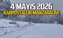 Karabük'te kar manzarası kartpostallık manzaralar oluşturdu.