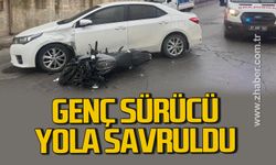 Alaplı'da motosiklet kazası kamerada: 1 yaralı