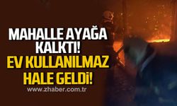Kozlu’da ev yangını paniğe yol açtı
