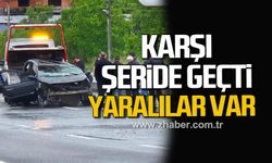 Çaydeğirmeni’nde kaza: Araç karşı şeride geçti