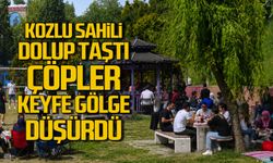Kozlu Sahili doldu taştı... Çöpler doldu taştı